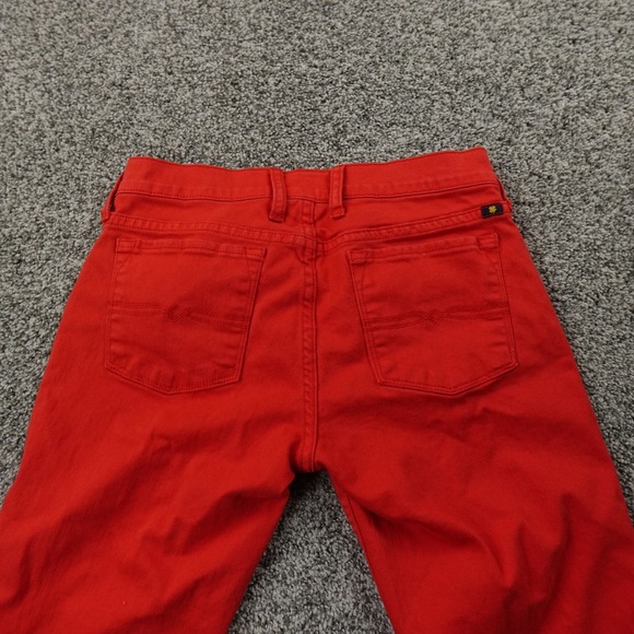 Lucky Brand Jeans Women 4 Orange Denim Pants Low Rise Charlie Capri Stretch Flex - Picture 11 of 13